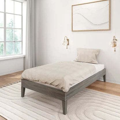 Plank and Beam Twin-Size Platform Bed