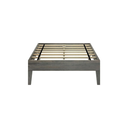 Plank and Beam Twin-Size Platform Bed