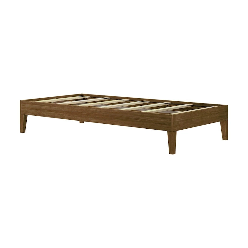 Plank and Beam Twin-Size Platform Bed