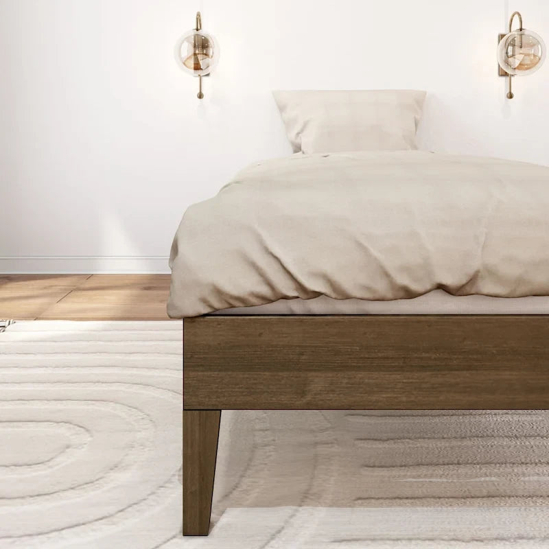 Plank and Beam Twin-Size Platform Bed