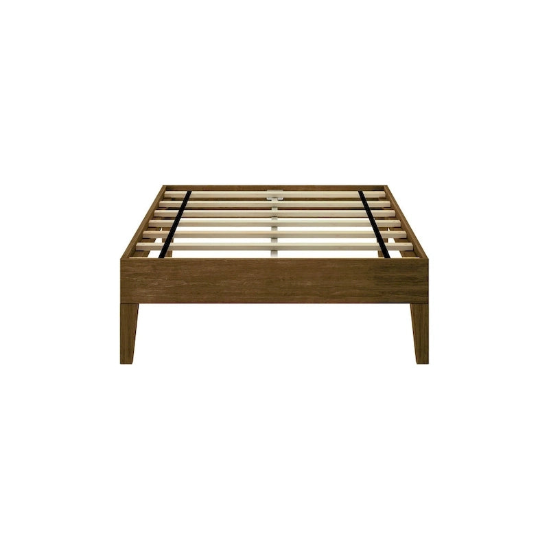 Plank and Beam Twin-Size Platform Bed