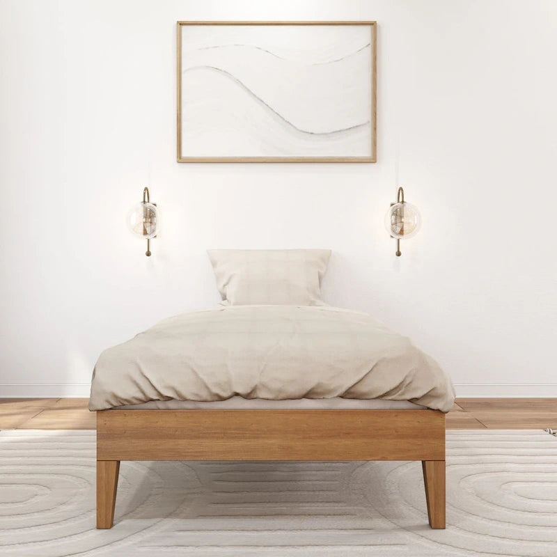 Plank and Beam Twin-Size Platform Bed