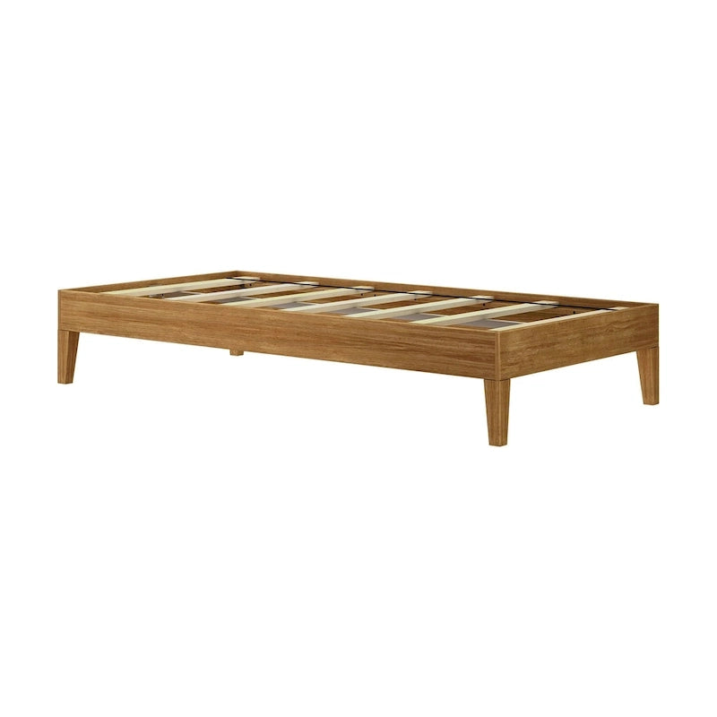Plank and Beam Twin-Size Platform Bed