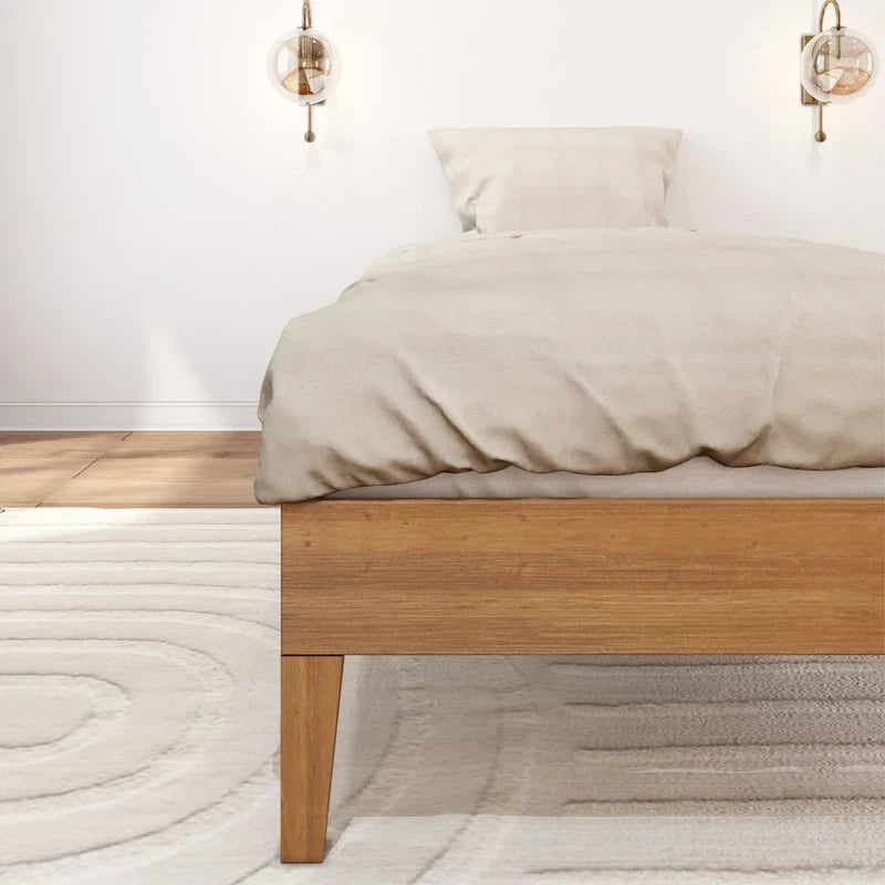 Plank and Beam Twin-Size Platform Bed
