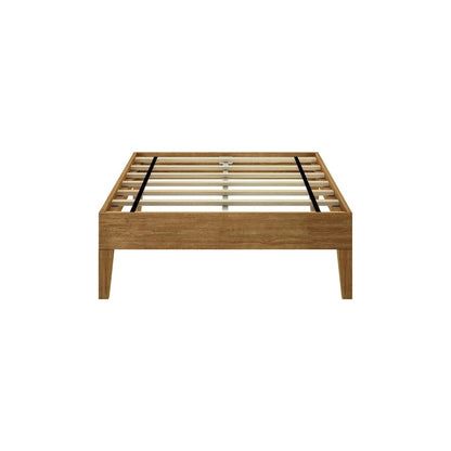 Plank and Beam Twin-Size Platform Bed