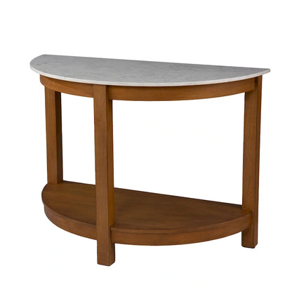 SEI Furniture Carmona Natural Wood Two Tier Console Table