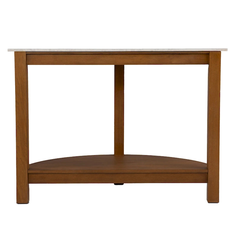 SEI Furniture Carmona Natural Wood Two Tier Console Table