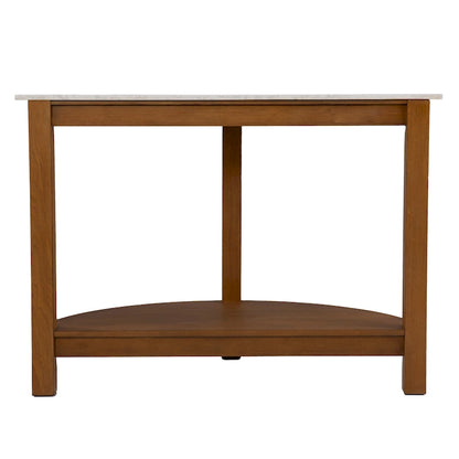 SEI Furniture Carmona Natural Wood Two Tier Console Table