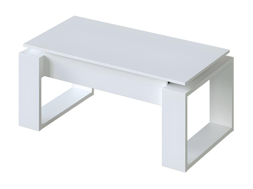 Lift-top coffee table, white - L 105 x W 55 x H 45 cm