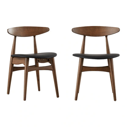 Ribe Mid-Century Modern Tapered Dining Chairs (Set of 2)