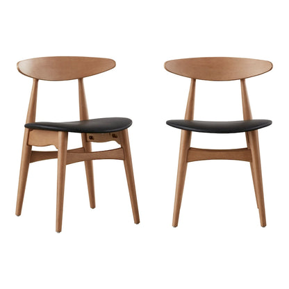 Ribe Mid-Century Modern Tapered Dining Chairs (Set of 2)