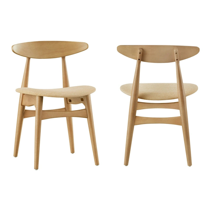 Ribe Mid-Century Modern Tapered Dining Chairs (Set of 2)