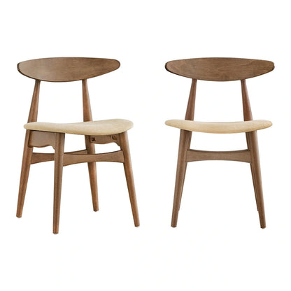 Ribe Mid-Century Modern Tapered Dining Chairs (Set of 2)