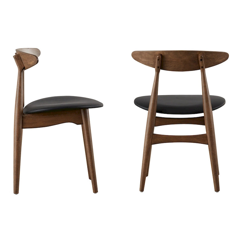 Ribe Mid-Century Modern Tapered Dining Chairs (Set of 2)