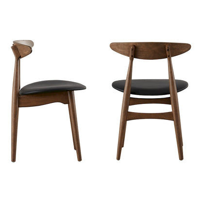 Ribe Mid-Century Modern Tapered Dining Chairs (Set of 2)