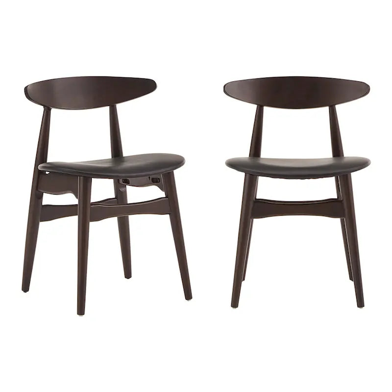 Ribe Mid-Century Modern Tapered Dining Chairs (Set of 2)