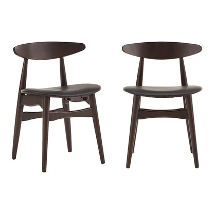 Ribe Mid-Century Modern Tapered Dining Chairs (Set of 2)