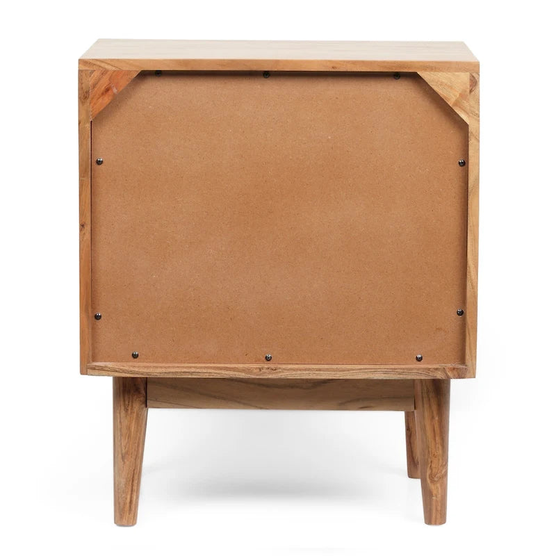 Eakins Handcrafted Boho Acacia Wood Nightstands (Set of 2) by Christopher Knight Home