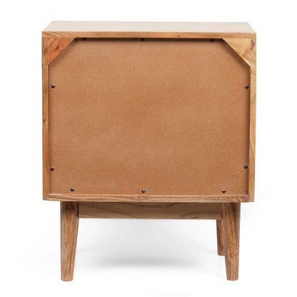 Eakins Handcrafted Boho Acacia Wood Nightstands (Set of 2) by Christopher Knight Home