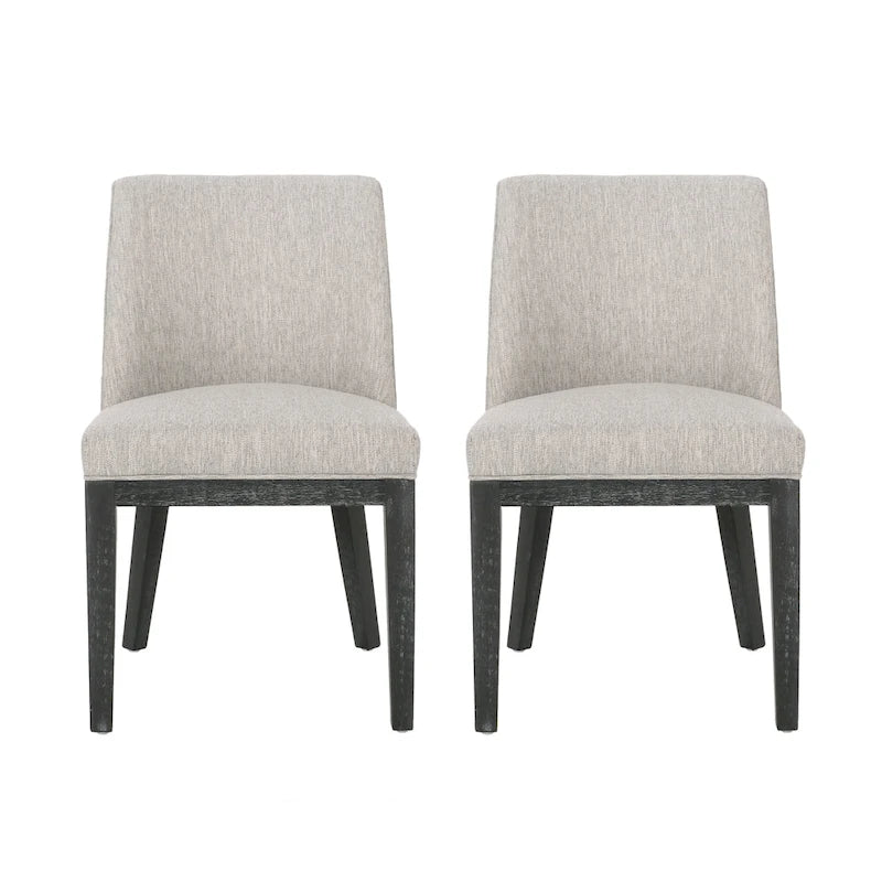 Camas Fabric Upholstered Wood Dining Chairs (Set of 2) by Christopher Knight Home