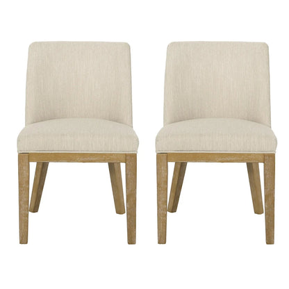 Camas Fabric Upholstered Wood Dining Chairs (Set of 2) by Christopher Knight Home