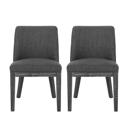 Camas Fabric Upholstered Wood Dining Chairs (Set of 2) by Christopher Knight Home