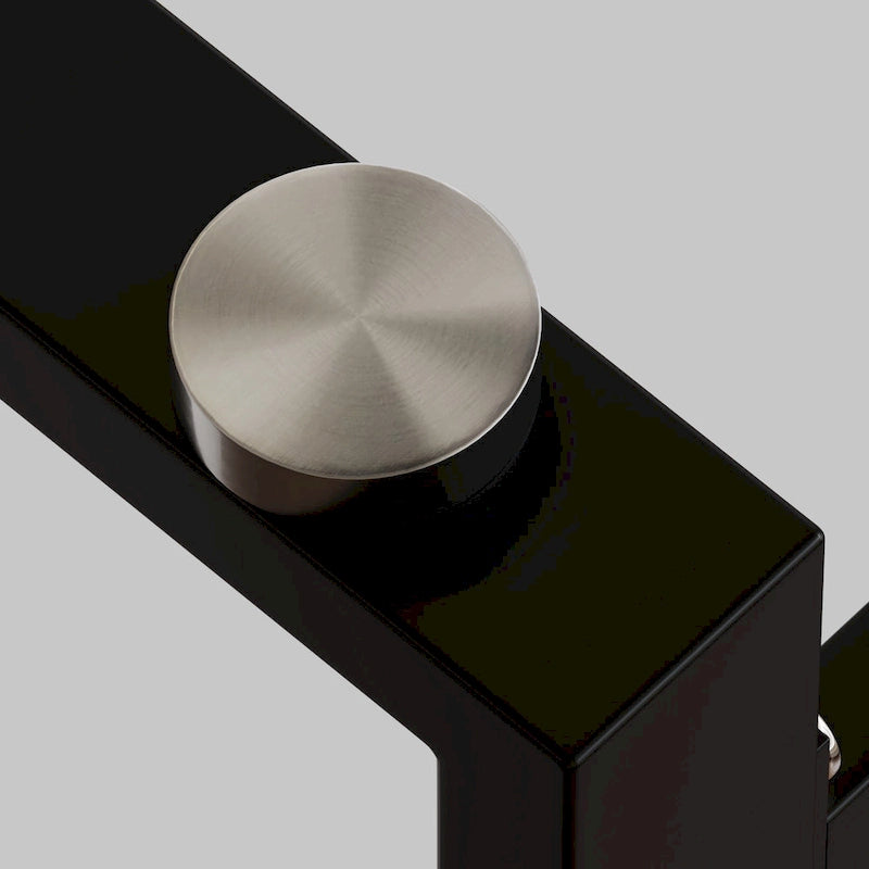 Modern Minimalist Rectangular Glass Dining Table for 4-6 with 0.31 Tempered Glass Tabletop and Black Chrome Metal Legs