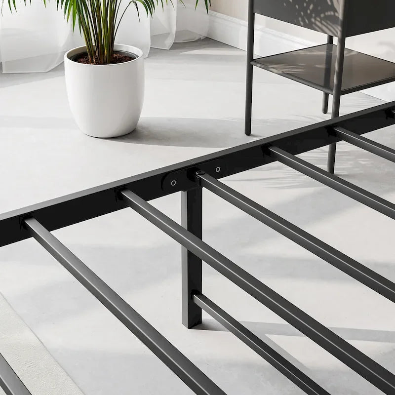 Full Size Bed with Storage Headboard, Two Drawers &Charging Station