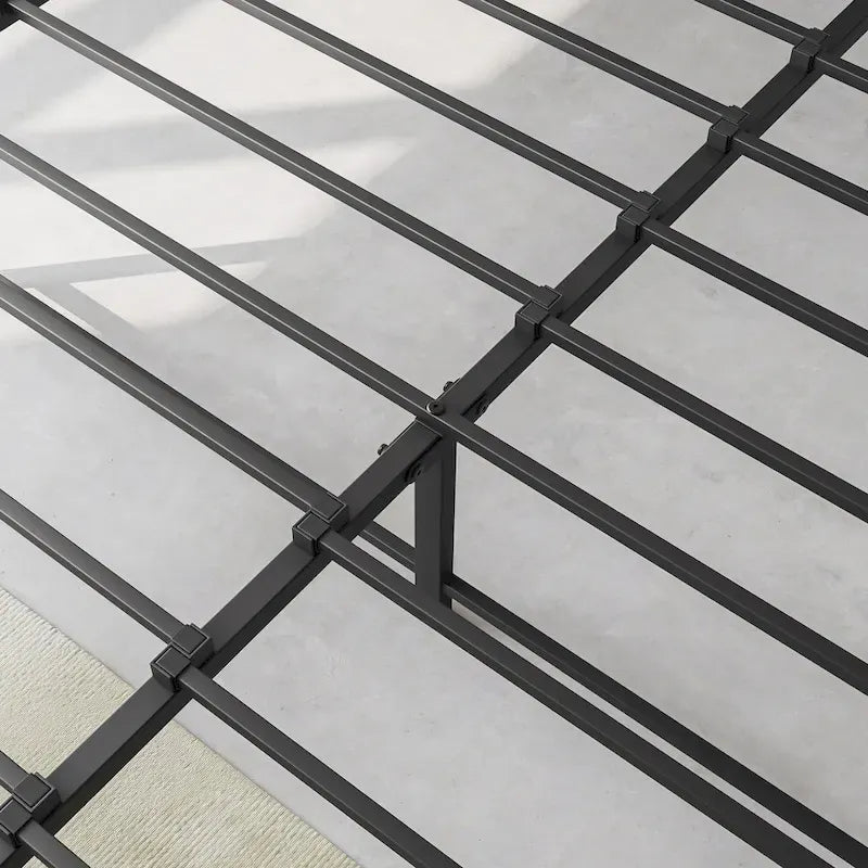 Full Size Bed with Storage Headboard, Two Drawers &Charging Station