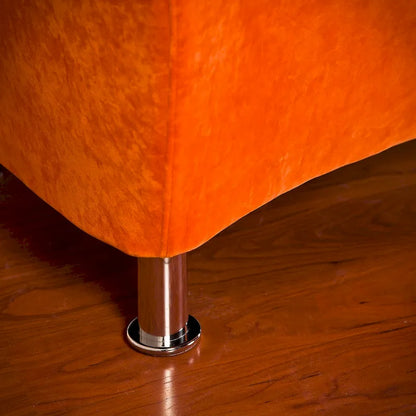 Modern Orange Microfiber Accent Chair by Christopher Knight Home