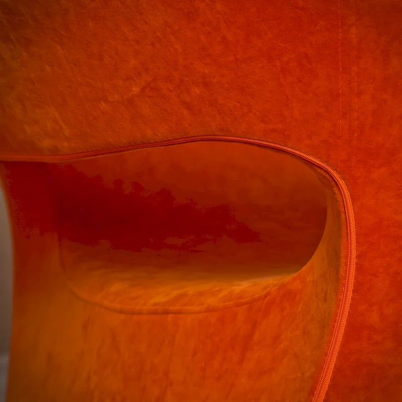 Modern Orange Microfiber Accent Chair by Christopher Knight Home