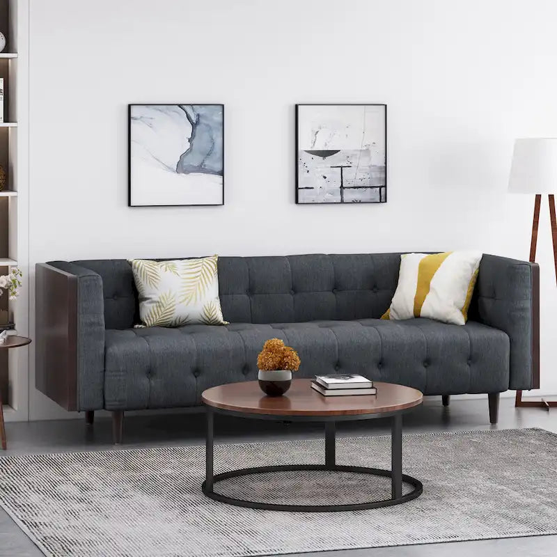 Christopher Knight Home - McLarnan Contemporary Tufted 3-seat Sofa - 89.75 L x 31.50 W x 30.25 H