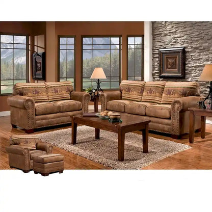 Wild Horses Lodge 4-piece Seating Group with Sofa Sleeper
