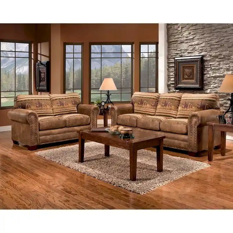 Wild Horses Lodge 4-piece Seating Group with Sofa Sleeper
