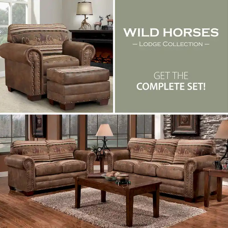 Wild Horses Lodge 4-piece Seating Group with Sofa Sleeper