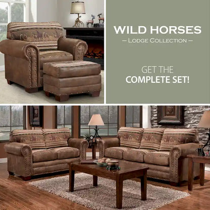 Wild Horses Lodge 4-piece Seating Group with Sofa Sleeper