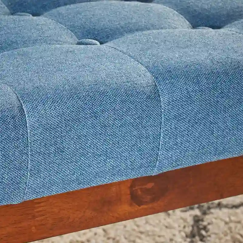 Flavel Tufted Fabric Ottoman Bench by Christopher Knight Home
