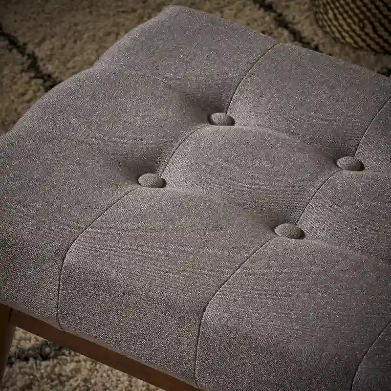 Flavel Tufted Fabric Ottoman Bench by Christopher Knight Home