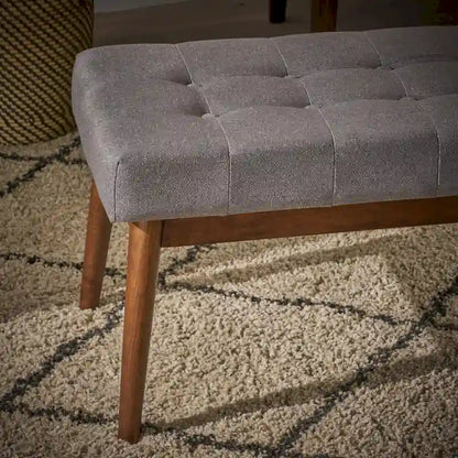 Flavel Tufted Fabric Ottoman Bench by Christopher Knight Home