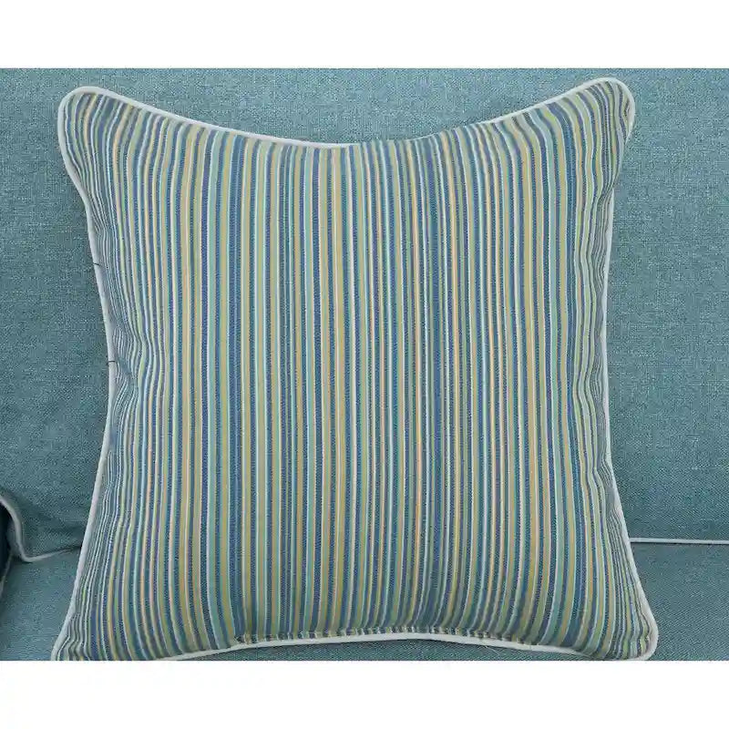 American Furniture Classics Model Coastal Aqua Series Sofa with Four Accent Pillows
