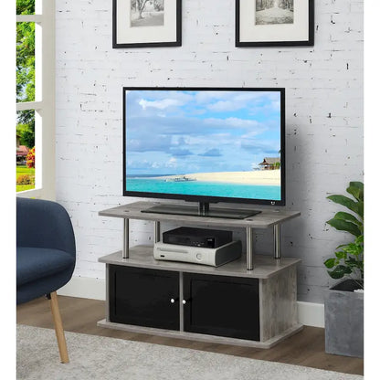 Convenience Concepts Designs2Go TV Stand with 2 Storage Cabinets and Shelf