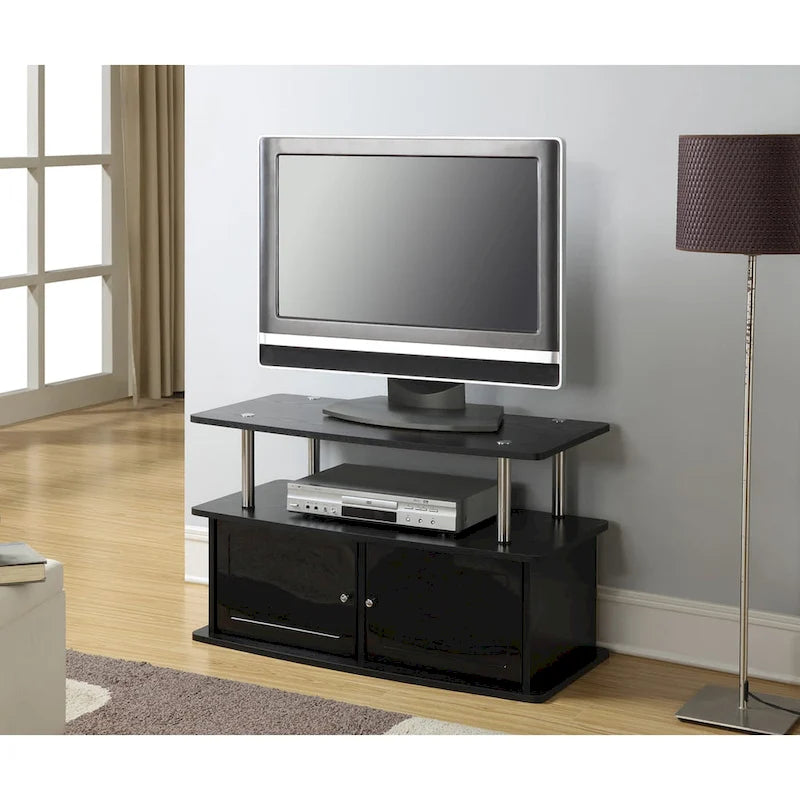Convenience Concepts Designs2Go TV Stand with 2 Storage Cabinets and Shelf