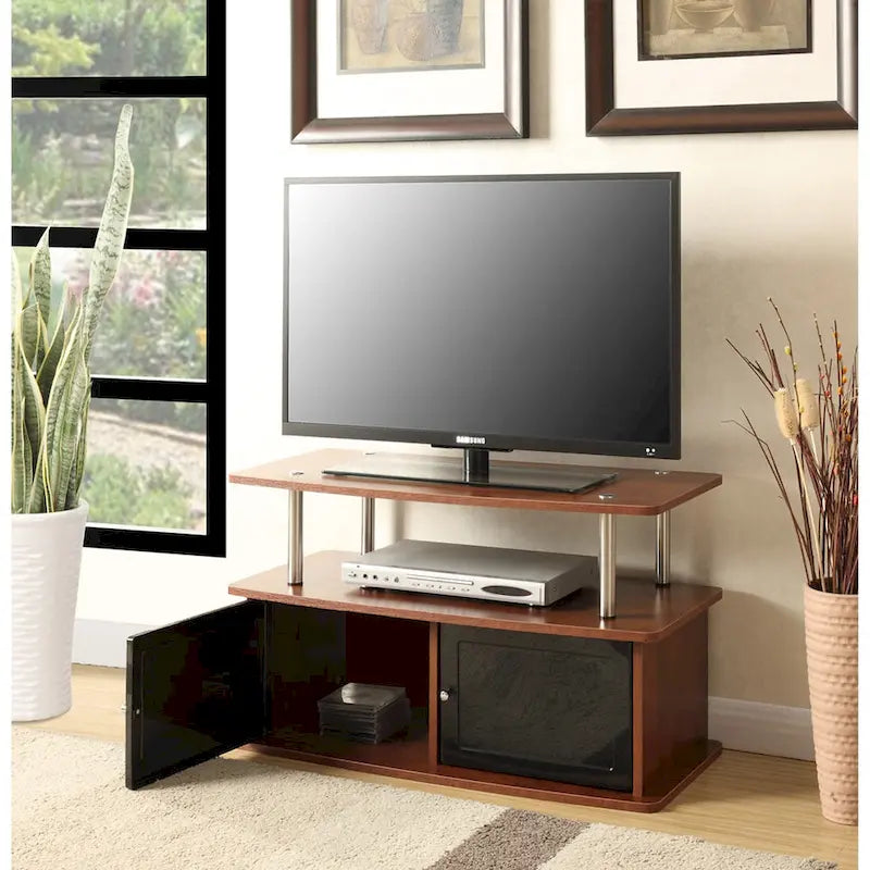 Convenience Concepts Designs2Go TV Stand with 2 Storage Cabinets and Shelf