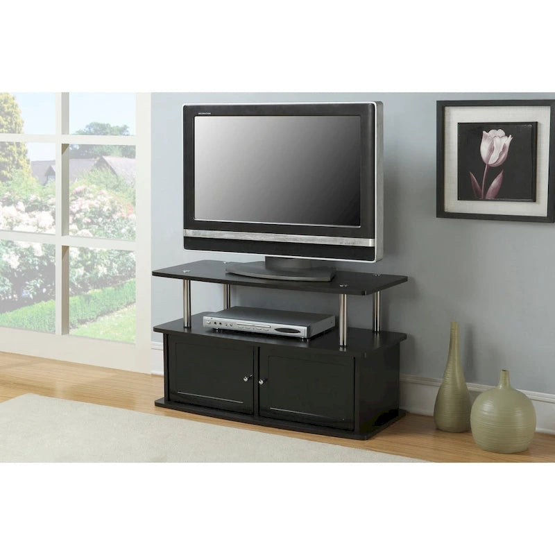 Convenience Concepts Designs2Go TV Stand with 2 Storage Cabinets and Shelf