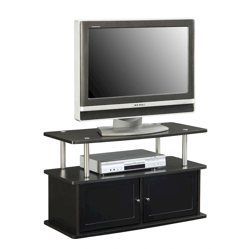 Convenience Concepts Designs2Go TV Stand with 2 Storage Cabinets and Shelf