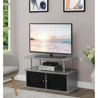 Convenience Concepts Designs2Go TV Stand with 2 Storage Cabinets and Shelf