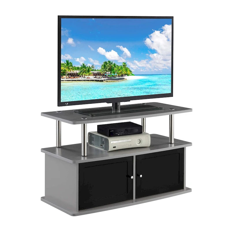 Convenience Concepts Designs2Go TV Stand with 2 Storage Cabinets and Shelf