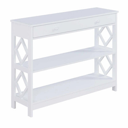 Convenience Concepts Diamond 1 Drawer Console Table with Shelves