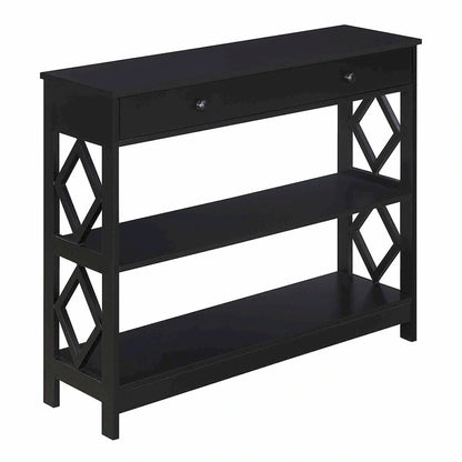 Convenience Concepts Diamond 1 Drawer Console Table with Shelves