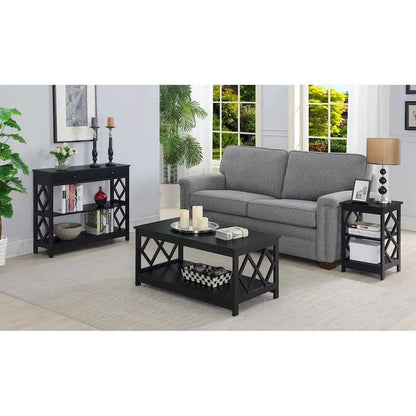 Convenience Concepts Diamond 1 Drawer Console Table with Shelves